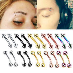 Clásico plátano curvado Barbell acero oreja cartílago nariz <span class=keywords><strong>labio</strong></span> <span class=keywords><strong>Piercing</strong></span> Acero inoxidable ceja <span class=keywords><strong>Piercing</strong></span> joyería - Product Image 2