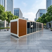 Cabine préfabriquée personnalisable Tiny Apple, maison mobile préfabriquée, bureau en capsule, mini-maison Apple, maisonnette Apple