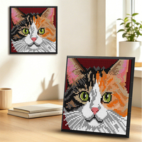 Gato Marionette, Gato Siamés, Animales, Pintura Pixel Art, Bloques de Construcción de Plástico de Alta Dificultad, Decoración de Pared para el Hogar