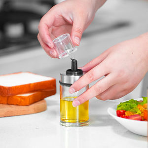 ขวดน้ำส้มสายชูทำจากน้ำมันขนาด100มล. พร้อมฝาปิดแบบไม่หยดพวยสแตนเลสฝาเกลียวแบบใสด้านบนสำหรับห้องครัวขนาดกะทัดรัด - Product Image 3