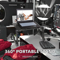 Offre Spéciale : Bureau Portable Ergonomique Pliable, Support pour Ordinateur Portable Réglable à 360 Degrés avec Tapis de Souris pour Lit, Canapé et Bureau