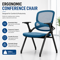 Chaise de bureau ergonomique en maille avec soutien lombaire, hauteur réglable et base pivotante - Confortable pour le bureau, l'atelier et la salle à manger