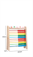 Cadre de calcul mathématique Montessori bois 10 niveaux boulier à 5 rangées aides pédagogiques en arithmétique mentale pour enfants garçons filles