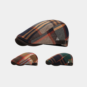 Venta al por mayor de gorra plana de algodón con logotipo personalizado para hombre Newsboy caza a cuadros hiedra sombreros personalizados hiedra sombreros - Product Image 4