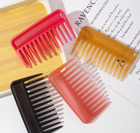 Brosse à cheveux spéciale pour hommes en ABS, portable, à dents larges, pour coiffure et coloration, modèle carré, Nouvel An
