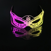 Lunettes en PVC lumineuses LED néon colorées Cyberpunk Accessoire de fête Lunettes lumineuses Halloween Noël Saint-Valentin Décoration de bar lumineuse