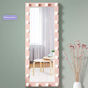 Maquillage incassable grand Rectangle corps complet Led miroirs hollywoodiens éclairés avec ampoules pour chambre - Product Image 3