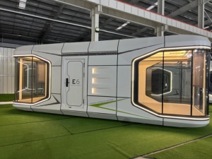 Impermeabile minuscolo spazio capsula camera da letto durevole struttura in acciaio solare Villa casa fatta contenitore per edificio per uffici Knockdown Design - Product Image 3