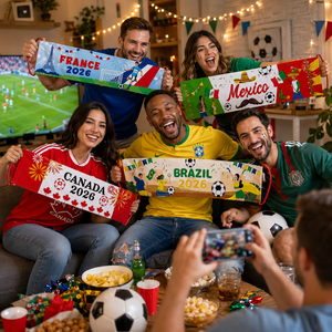 Équipement <span class=keywords><strong>de</strong></span> Fête pour Supporters <span class=keywords><strong>Coupe</strong></span> du Monde <span class=keywords><strong>de</strong></span> Football 2026 – Drapeau Portable, Bannière, Accessoires <span class=keywords><strong>de</strong></span> Soutien, Décorations d'Ambiance pour Photomaton - Product Image 1