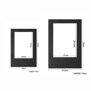 LEDメニューカバーPUレザー1パネル1ライトビュー充電式照明付き