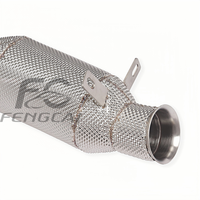 Tubo de Escape de Alto Flujo de Acero Inoxidable con Protector Térmico, Kit de Tubo de Escape para BMW N55 M2C F87 M135i 3.0T, Mejora de Rendimiento