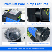 Pompe de circulation de piscine à économie d'énergie Water Faery série FLSTP, de 0,35 CV à 2 CV, avec options 110 V/220 V/380 V, en matériau ABS, installation facile
