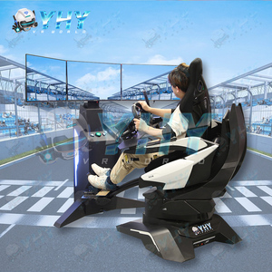 <span class=keywords><strong>Silla</strong></span> de juego de <span class=keywords><strong>simulador</strong></span> de carreras de conducción 3DOF Motion Pro <span class=keywords><strong>F1</strong></span> con pedal de rueda de retroalimentación de fuerza de tres monitores - Product Image 1