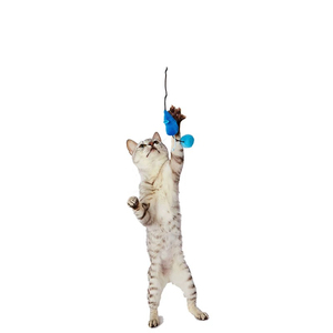 2025 nuevo diseño gato Teaser Rod juguete Océano Azul moderno estilo clásico ratón peludo y pluma esponjosa FÁBRICA DE China personalizable - Product Image 6