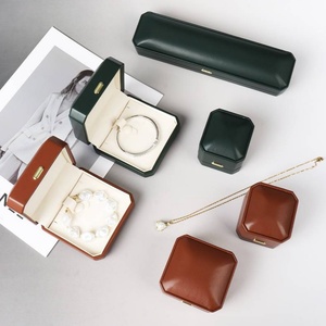 Boîtes à bijoux en cuir PU octogonales personnalisées, emballage de boîtes à bijoux haut de gamme, boîte à bijoux de luxe, logo personnalisé pour marque de bijoux - Product Image 1