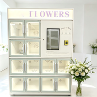Distributeur automatique de fleurs de qualité supérieure avec double porte vitrée et système de paiement numérique