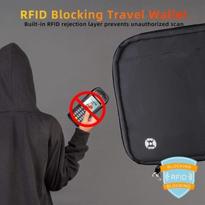 Portefeuille de voyage familial anti-RFID robuste pour 4 passeports, organiseur de documents sécurisé pour le voyage - Product Image 5