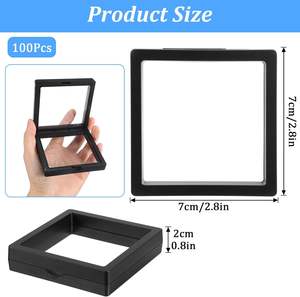 Boîte de rangement carrée, 100 pièces, couleur personnalisée, boîte à tiroirs transparente en PE pour bagues, colliers - Product Image 2