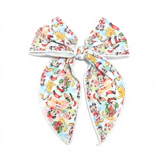 Fermagli per Capelli a Forma di Mickey Mouse con Fiocco Personalizzati all'Ingrosso per Ragazze, Primavera/Estate/Feste/Uso Quotidiano - Product Image 1
