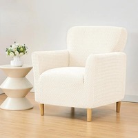Housse de canapé élastique personnalisée en gros pour fauteuil simple, en Spandex extensible, écologique, lavable, design moderne et simple, pour bar