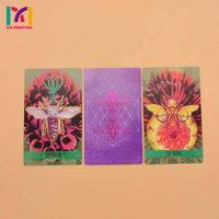 Impression de jeux de tarot personnalisés haut de gamme OEM ODM, bordure dorée, vernis UV localisé, illustrations personnalisées, cartes de tarot standard, échantillonnage rapide