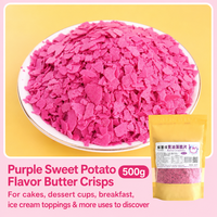 Croustilles de beurre 500g, 6 saveurs, flocons de biscuits croustillants en vrac pour la décoration de gâteaux, ingrédients de pâtisserie, garniture pour crème glacée