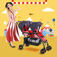 Poussette double, multifonctions, pour bébés jumeaux en bas âge, la plus populaire, offre spéciale