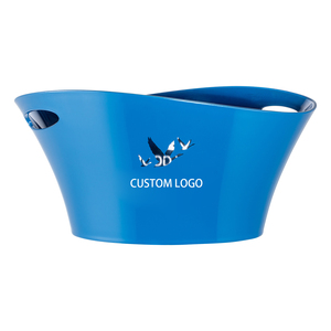 8L grande brillante iluminado LED luz acrílico plástico PP ABS soporte enfriador de hielo bañera de hielo barril tazón vodka barco cubo de hielo - Product Image 1