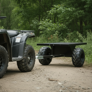 Two Wheels Metal Enclosed <b>Mesh</b> Industrial OEM Lawn Yard Tool Cart Farm Hand <b>Garden</b> Trailer - Product Image 2