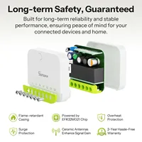 Interrupteur intelligent Zigbee SONOFF MINI DUO 2 voies MINI-ZB2GS, petit et sûr, contrôle double charge, prend en charge l'interrupteur externe, nécessite un concentrateur Zigbee