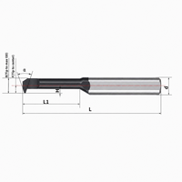 Barre de perçage MIR trempée pour acier, outils de perçage CNC de petit diamètre, usinage de précision, carbure cémenté, haute efficacité, vente en gros