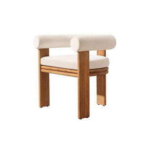 Table et chaises d'extérieur en teck du Myanmar pour cour de villa, hôtel, maison d'hôtes, terrasse extérieure, mobilier de loisirs en bois massif - Product Image 5
