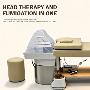 YIMEIHUI Lit de lavage de luxe thaïlandais en acier inoxydable avec bac en céramique pour salon de coiffure - Product Image 4