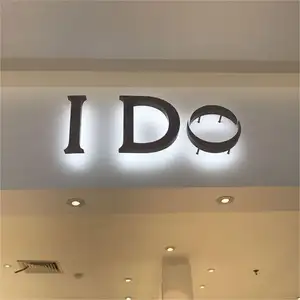 Leuchtende Zeichen Led Acryl Tür Werbung Zeichen Outdoor Edelstahl Led Business Sign Channel Letter