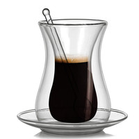 Verre à thé turc avec logo personnalisé, emballage 150ml, cristal, ustensiles de cuisine, offre spéciale
