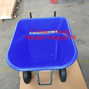 WH9600-1 двухколесная тачка, большой, 200 л, 210 л, пластиковый лоток емкостью 10 КБ-Ф, 200 л, двухколесная тачка с металлической конструкцией - Product Image 5