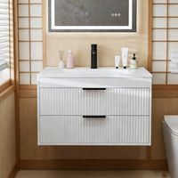 Meuble-lavabo mural moderne 4Modern avec vasque et 2 tiroirs