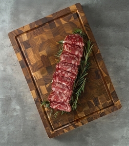 Planche à découper en teck massif Teakhaus, grande planche de cuisine en bois de teck à grain croisé, 1,5 cm d'épaisseur, compatible lave-vaisselle, écologique - Product Image 1