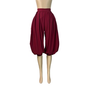 Kadınlar Yüksek Bel Balon Kapri Pantolon Elastik Bel Kabarık Bol Kırpılmış Pantolon Günlük Sokak Giysisi Günlük Bayan Kırpılmış Pantolon - Product Image 2