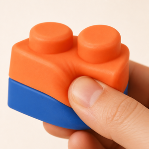 Blocs de construction en caoutchouc souple à grosses particules, jouets éducatifs à assembler soi-même, <span class=keywords><strong>puzzle</strong></span> à mâcher pour bébé - Product Image 3