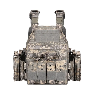 Chaleco Táctico Protector DFV05 ACU Gris Camuflaje Multifuncional para Entrenamiento al Aire Libre, Ligero, con Sistema Molle y Portaplacas - Product Image 1