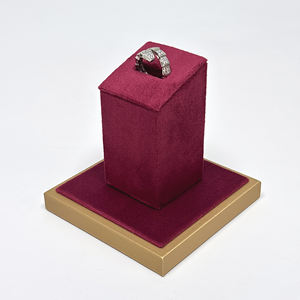 ชุดตั้งโชว์แหวนไม้และกำไลข้อมือทำจากไม้สีแดงไวน์สุดหรูสำหรับโชว์เครื่องประดับ DE-LIANG - Product Image 5