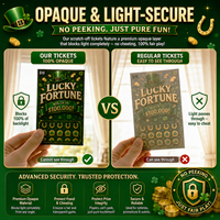 Billet de loterie à gratter de haute qualité, vernis brillant, couleur intégrale, thème Fortune, données variables, 100 % protégé