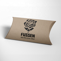 Boîte à coussin en papier artistique haut de gamme avec logo personnalisé et doublure en éponge pour l'emballage de bonbons, de chocolat et de cadeaux