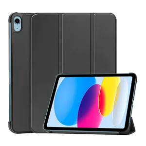 Per iPad custodia di decima generazione 2022, Cover posteriore per Tablet con supporto sottile in pelle PU Flip pieghevole a tre ante per iPad 10.9 pollici 10th Gen