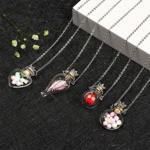 Pendentif Collier Goutte d'Eau Cœur en Agate Cristalline Ouvrable pour Huile Essentielle, Bijou Commémoratif Parfumé, Flacon Tendance en Émail - Product Image 4