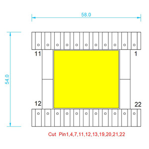 Transformador de Potencia Electrónico de Alta Frecuencia EC <span class=keywords><strong>ER</strong></span> EC49, Transformador de Voltaje Monofásico, Estructura de Bobina Toroidal EI, Núcleo de Ferrita - Product Image 5