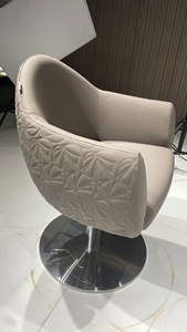 Fauteuil de Barbier Hydraulique Blanc, Chaise de Salon de Coiffure Rembourrée et Ajustable en Hauteur, Pivotante à 360 Degrés pour Salon de Beauté - Product Image 2