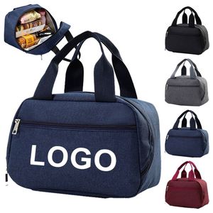 Sac à lunch isotherme réutilisable et écologique pour adultes, sac à lunch thermique imperméable en tissu Oxford avec film en aluminium, avec logo - Product Image 1