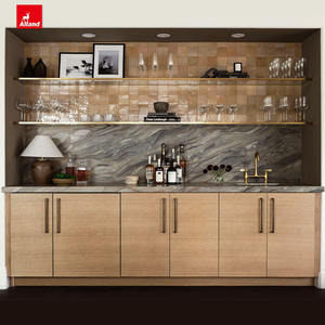 Comptoir de cuisine modulaire de luxe Alland, bar humide, meubles sur mesure pour toute la maison, contreplaqué, verre, armoire de cuisine, salle à manger, villa - Product Image 2